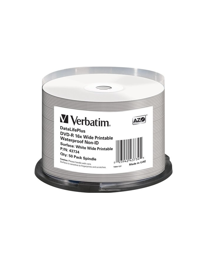 DVD-R DL Verbatim [ spindle 50 | 4.7GB | 16x | do nadruku wide glossy ] główny