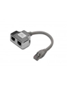 Adapter RJ45  na kablu / 2x gniazdo RJ45 ekran - nr 4