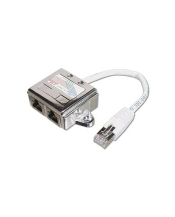 Adapter RJ45  na kablu / 2x gniazdo RJ45 kat.5e