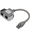 Adapter RJ45  na kablu / 2x gniazdo RJ45 ekran - nr 11