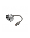 Adapter RJ45  na kablu / 2x gniazdo RJ45 ekran - nr 12