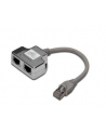 Adapter RJ45  na kablu / 2x gniazdo RJ45 ekran - nr 15