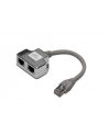 Adapter RJ45  na kablu / 2x gniazdo RJ45 ekran - nr 21