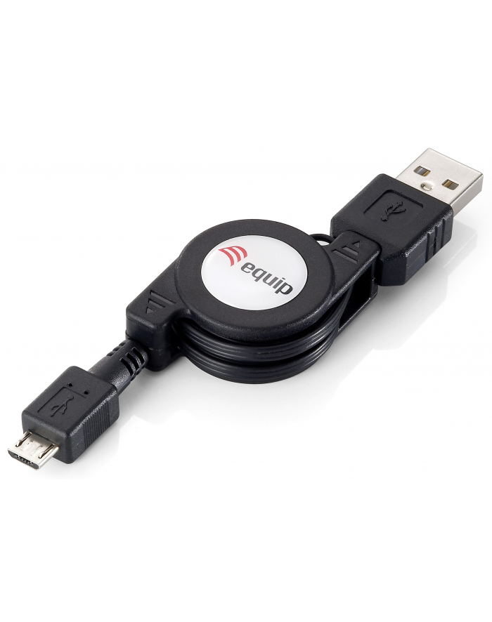 Kabel USB 2.0 Mikro AM-MBM5P 1M zwijak czarny główny