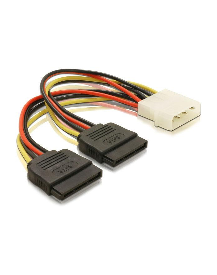 20cm adapter MOLEX 4pin na 2x SATA POWER główny