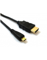 Kabel HDMI 1.4 - micro HDMI, dl.2m pozłacany - nr 1