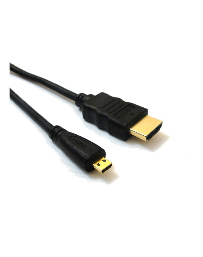 Kabel HDMI 1.4 - micro HDMI, dl.2m pozłacany główny