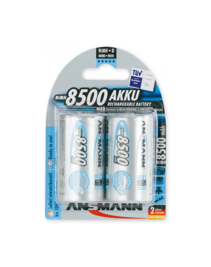 Ansmann maxE Mono NiMH 2x D 8500mAh główny