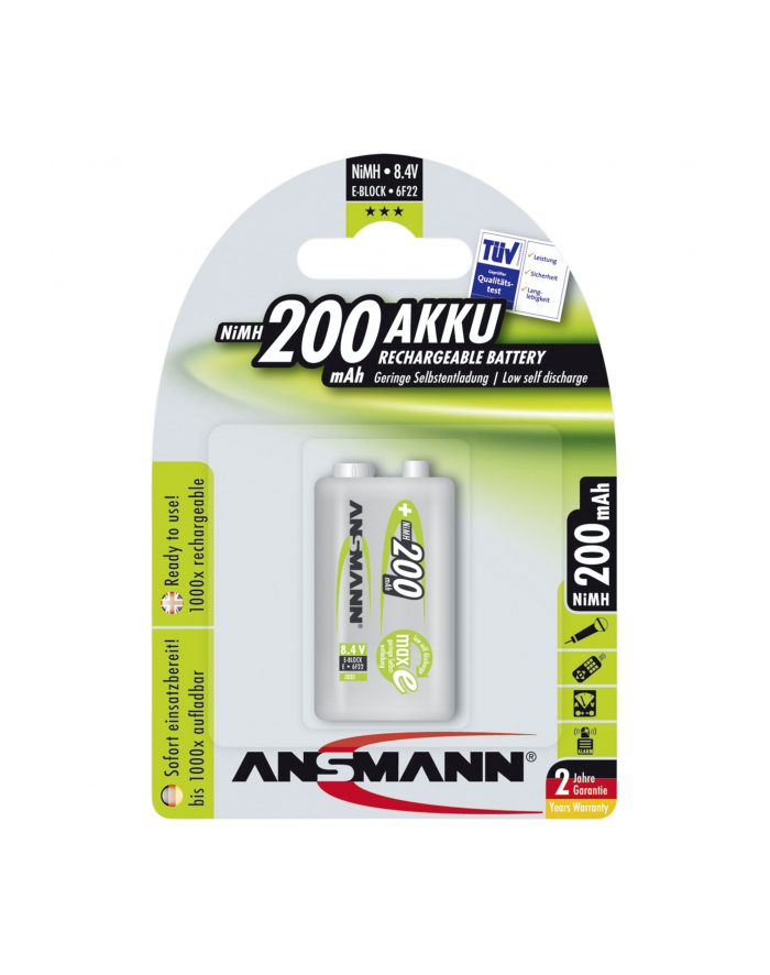 Ansmann maxE 9V-E block NiMH 9V 200mAh główny