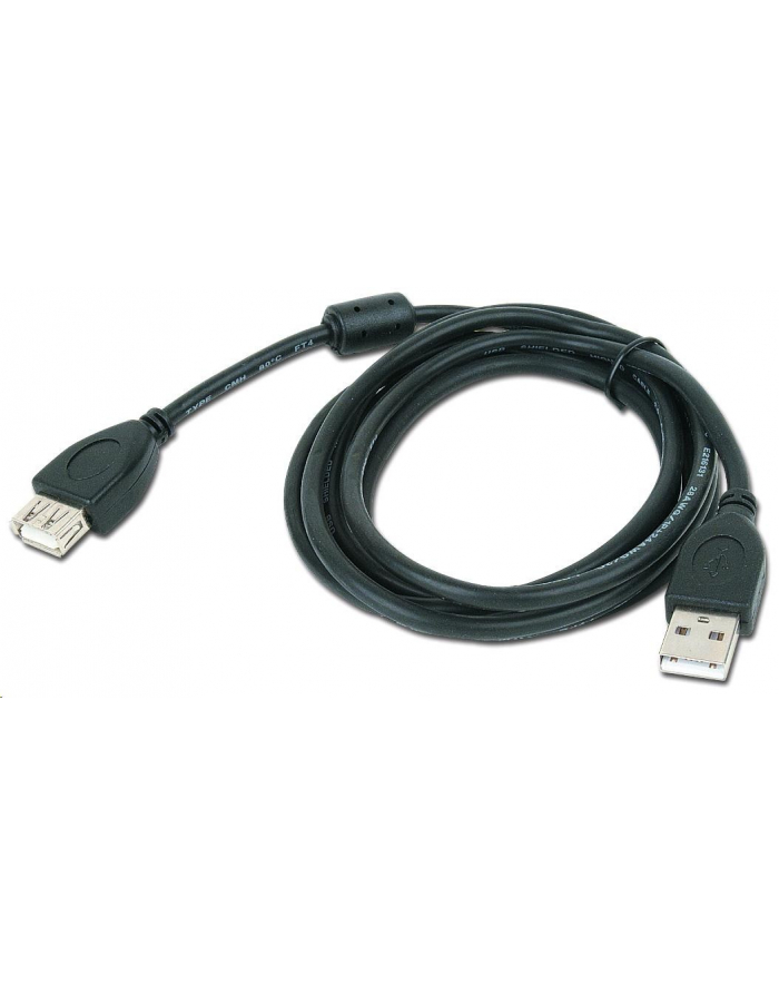 GEMBIRD Kabel USB 2.0 A-A  1,8m Premium (czarny, ferrytowe, pozłacane styki) główny