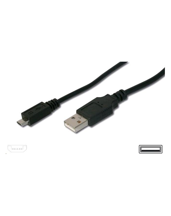 PREMIUMCORD Kabel USB 2.0 A-Micro B  0,5m (czarny) główny