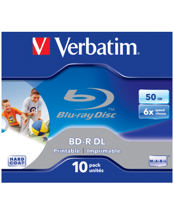 VERBATIM BD-R(10-pack)Blu-Ray/Jewel/DL/6x/50GB/ PRINTABLE SURFACE