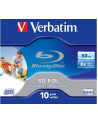 VERBATIM BD-R(10-pack)Blu-Ray/Jewel/DL/6x/50GB/ PRINTABLE SURFACE - nr 25
