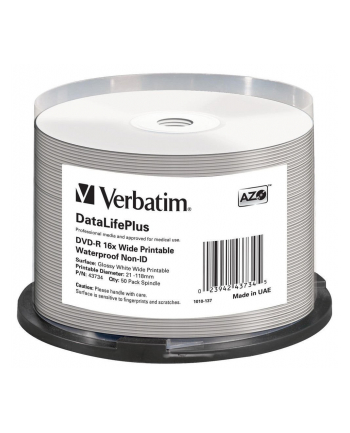 VERBATIM DVD-R(50-Pack)Spindle/Printable/16x/4.7GB/NON-ID