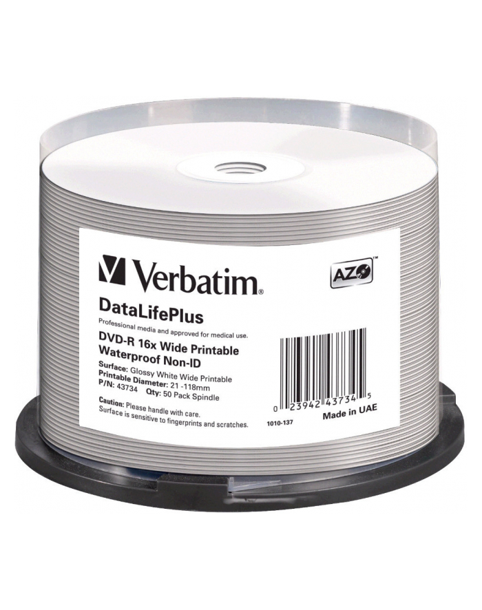 VERBATIM DVD-R(50-Pack)Spindle/Printable/16x/4.7GB/NON-ID główny