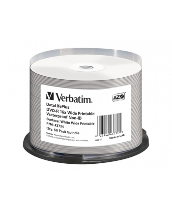 VERBATIM DVD-R(50-Pack)Spindle/Printable/16x/4.7GB/NON-ID