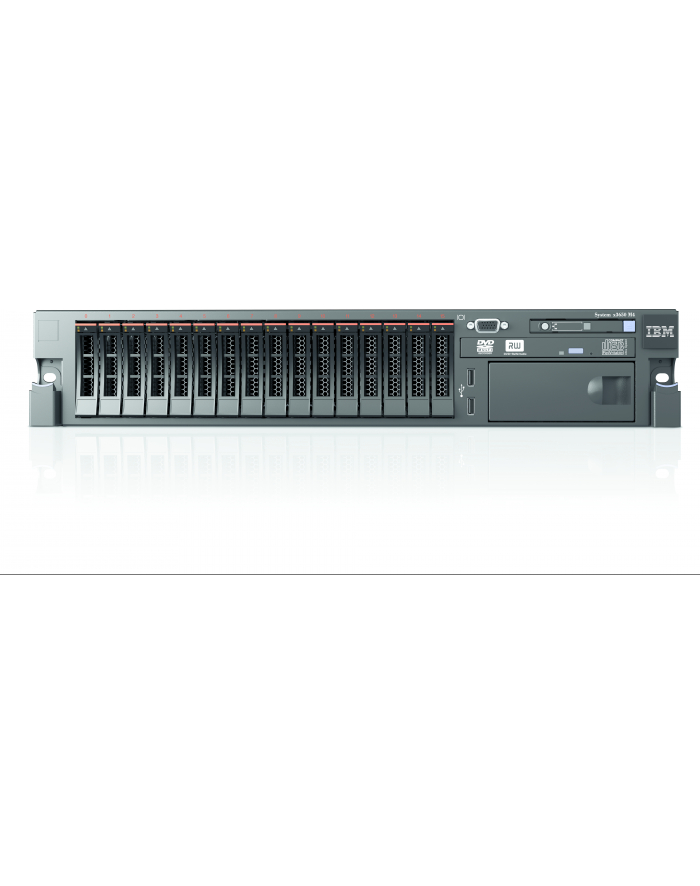 IBM SRV Express x3650 M4, Xeon 6C E5-2620 95W 2.0GHz/1333MHz/15MB, 1x8GB, 2x300GB HS 2.5in SAS, SR M5110e, Multi-Burner, główny