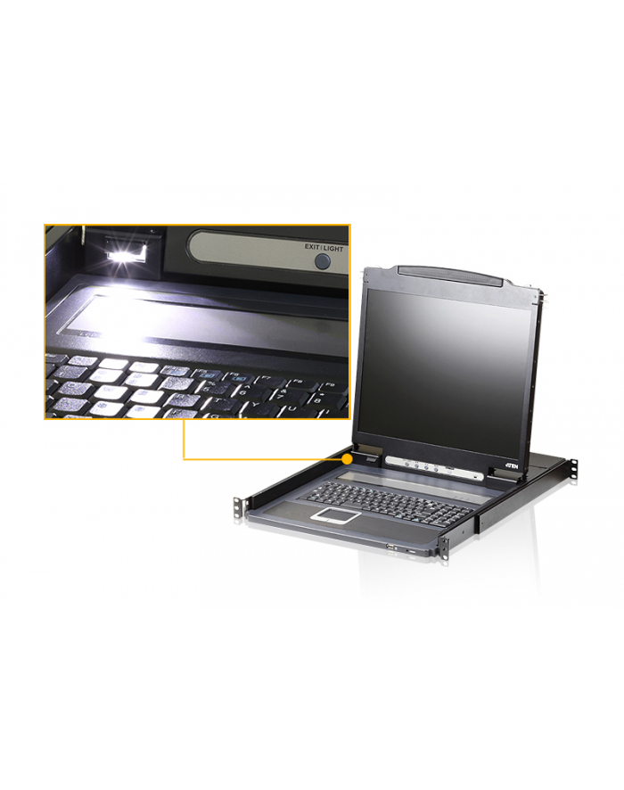 ATEN KVM Console LCD 19'' + keyboard + touchpad 19'' 1U (PS/2-USB) główny