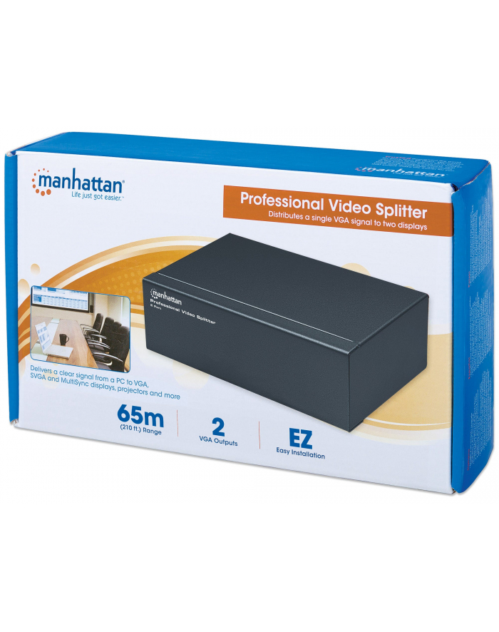 Manhattan splitter video VGA 1/2 350 MHz Pro czarny główny