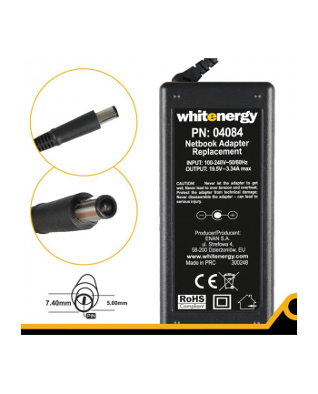 Whitenergy zasilacz 19.5V/3.34A 65W wtyczka 7.4x5.0mm Dell