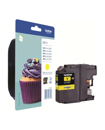 Tusz  Brother LC123YBP yellow | blister | 600 str. | MFC-J4510DW