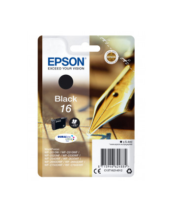 Tusz Epson T1621 black DURABrite | 5.4ml | WF-2010/25x0