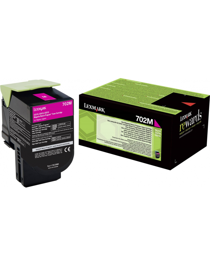 Toner Lexmark 702M |magenta | zwrotny | 1000 str.| CS310dn / CS310n / CS410dn / główny