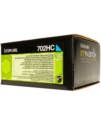 Toner Lexmark 702HC | cyan | zwrotny | 3000 str.| CS310dn / CS310n / CS410dn / C