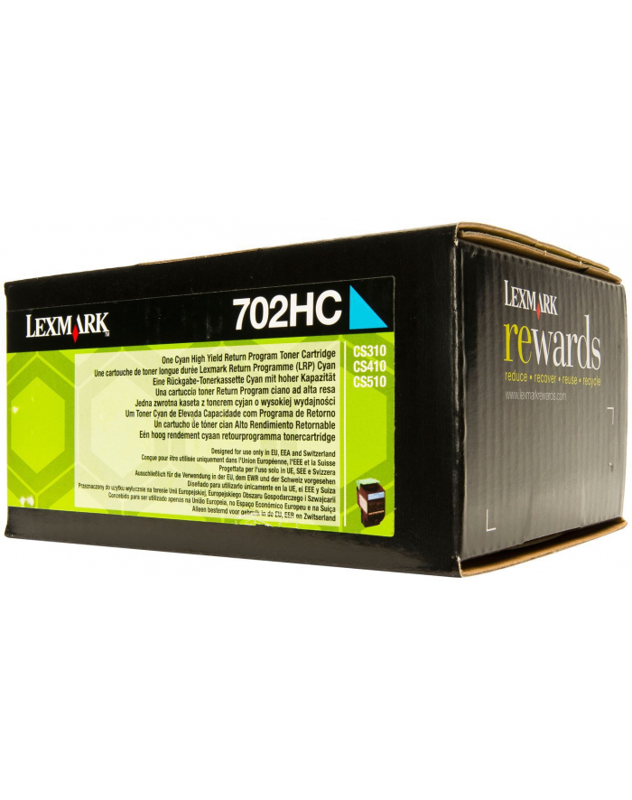 Toner Lexmark 702HC | cyan | zwrotny | 3000 str.| CS310dn / CS310n / CS410dn / C główny