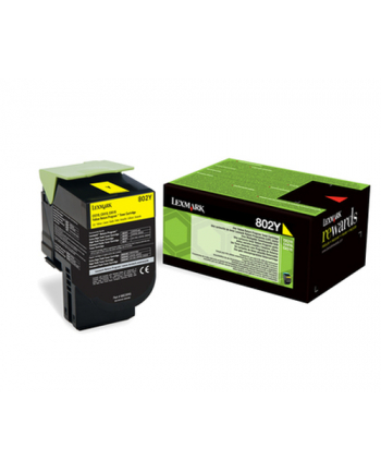 Toner Lexmark 802Y | yellow | zwrotny | 1000 str. | CX310dn / CX310n / CX410de /