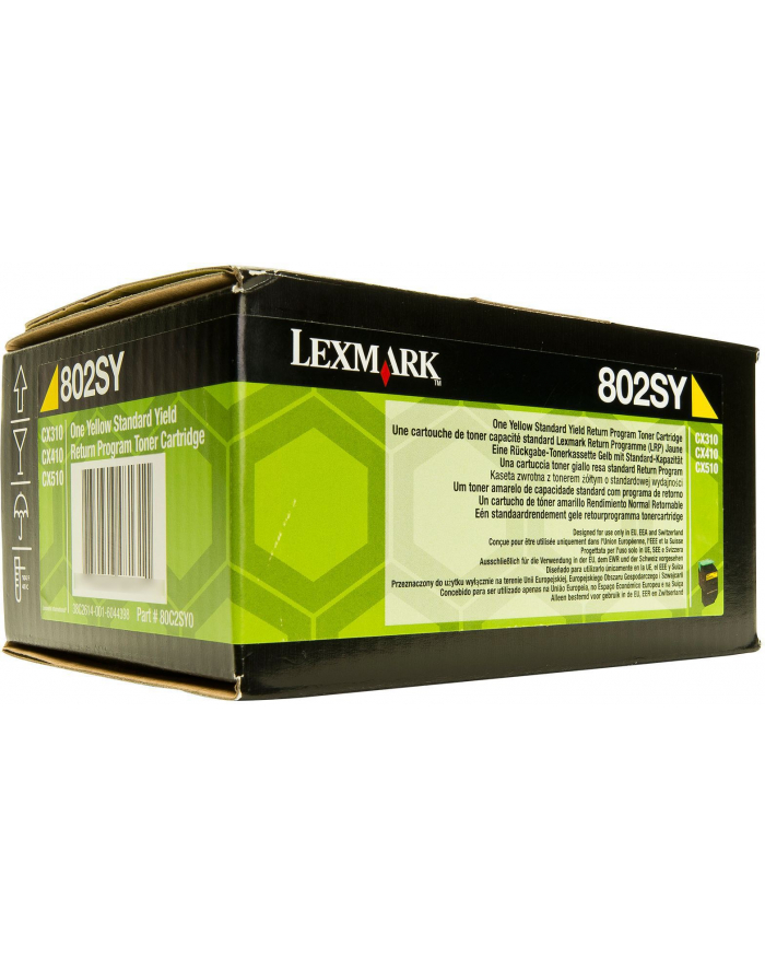 Toner Lexmark 802SY | yellow | zwrotny | 2000 str.| CX310dn / CX310n / CX410de / główny