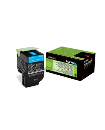 Toner Lexmark 802XC |cyan | zwrotny | 4000 str. | CX510de / CX510dhe / CX510dthe