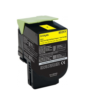 Toner Lexmark 802XY | yellow | zwrotny | 4000 str. | CX510de / CX510dhe / CX510d