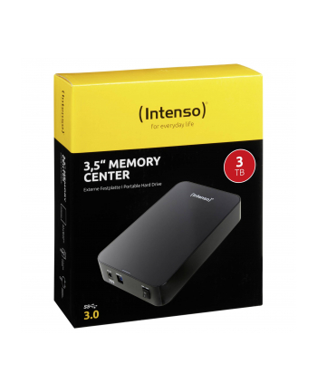 Intenso Dysk Zewnętrzny 3TB MemoryCenter Czarny 3,5'' USB 3.0