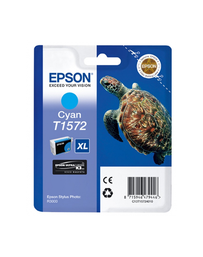 Tusz Epson T1572 Cyan | 25,9 ml | R3000 główny