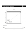 4World Ekran projekcyjny na ścianę 221x124 (100'',16:9) biały mat - nr 10
