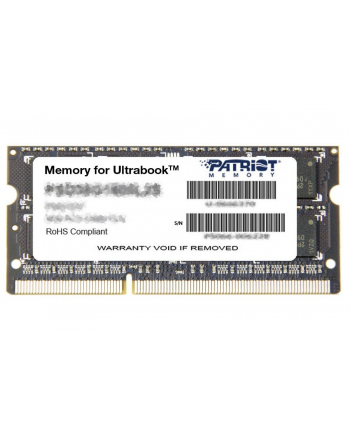 Patriot 4GB 1600MHz DDR3 Non-ECC CL11 1.35V  SODIMM, for Ultrabook