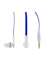 4World Słuchawki douszne MP3 DuoColor Flat | jack 3.5mm | 1.2m Niebiesko-Białe - nr 1