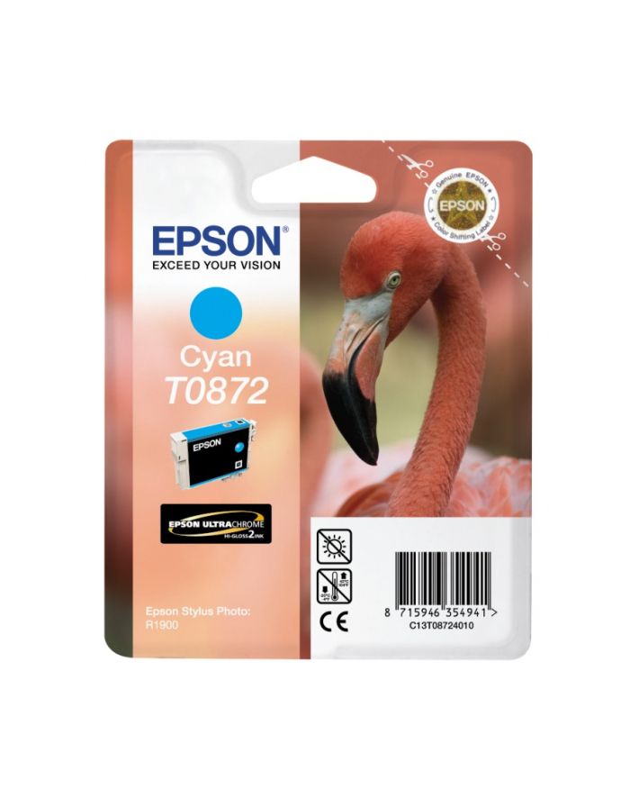 Tusz Epson T0872 cyan Retail Pack BLISTER | Stylus Photo R1900 główny