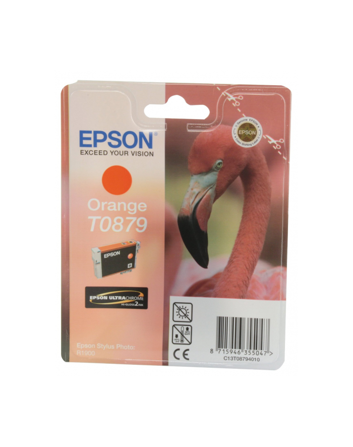 Tusz Epson T0879 orange Retail Pack BLISTER | Stylus Photo R1900 główny