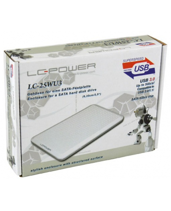 Obudowa HDD LC-POWER LC-25WU3 2,5'' USB 3.0 SATAI/II/III Al W