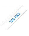 Taśma Brother 12mm BLUE ON WHITE FABRIC TAPE - nr 30