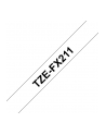 Taśma Brother 6mm BLACK  ON WHITE FLEXIBLE ID - nr 34