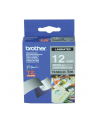 Taśma Brother 12mm White/Light Grey matt (5M length) - nr 24