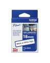 Taśma Brother 18mm BLACK  ON WHITE NON LAMINATED - nr 29
