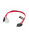 4World HDD Cable| Sata 3 |Slimline SATA-SATA | LP4 adapter | 304,8mm|black - nr 2
