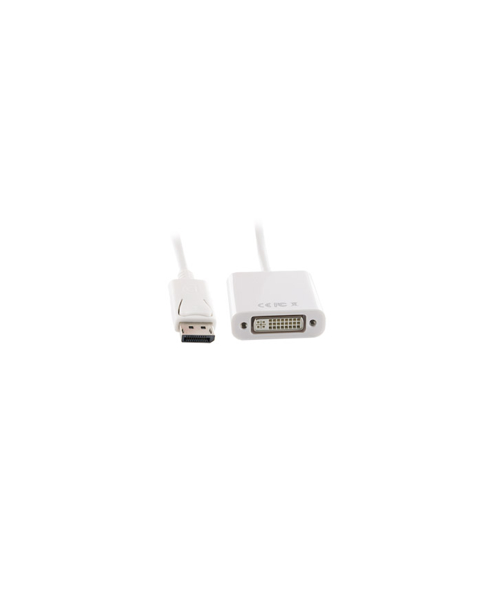 4World Adapter DisplayPort [M] > DVI-I (24+5) [F], ferryt, biały główny