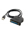 4World Adapter USB [M] > LPT Parallel Port DB25 [F], 1.15m, czarny - nr 1