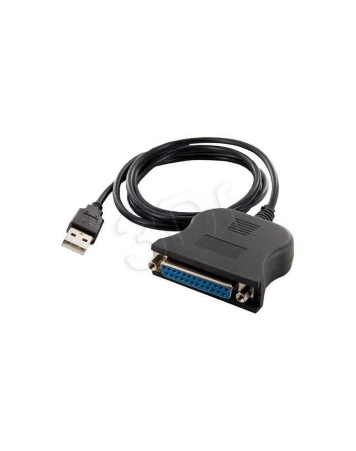 4World Adapter USB [M] > LPT Parallel Port DB25 [F], 1.15m, czarny główny