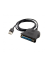 4World Adapter USB [M] > LPT Parallel Port DB25 [F], 1.15m, czarny - nr 7